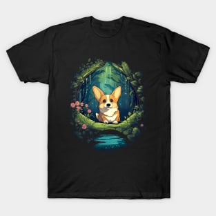 Corgi In The Forest T-Shirt